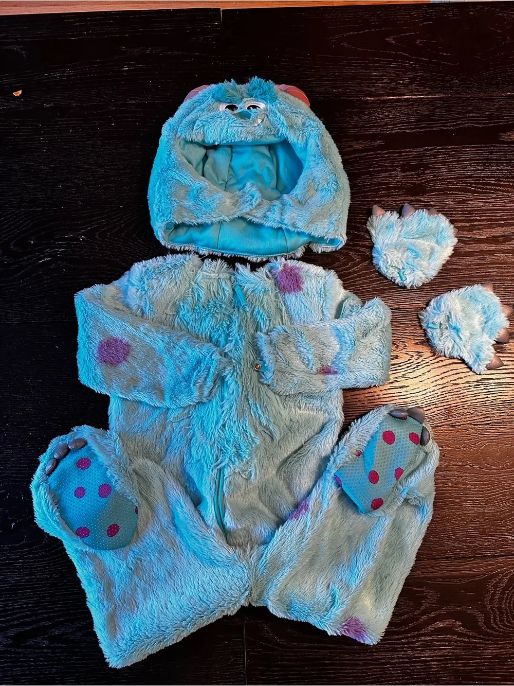 Disney Sulley Infant Monsters, Inc. Blue and Purple Fuzzy Halloween Costume